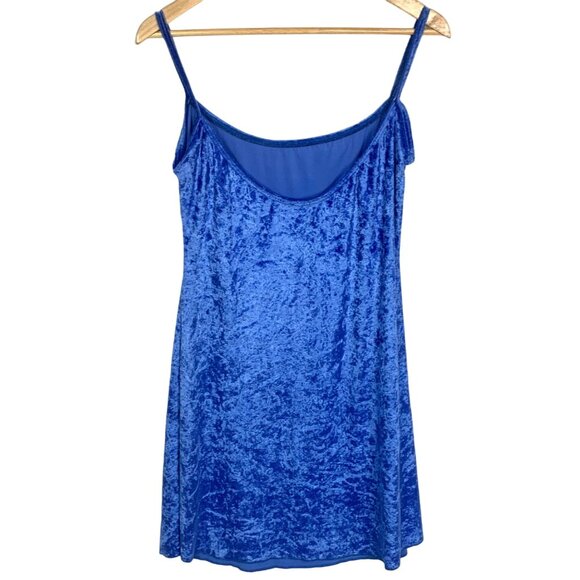 Shirl-Lynns Of New York Blue Velvet Stretch Dance Dress Adult M Lyrical Stage - Picture 3 of 7